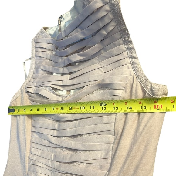 Reiss Adi Ribbon Double Skirt Dress Pink And Beige Size US 8 M.S.R.P 495.00 - Picture 8 of 12